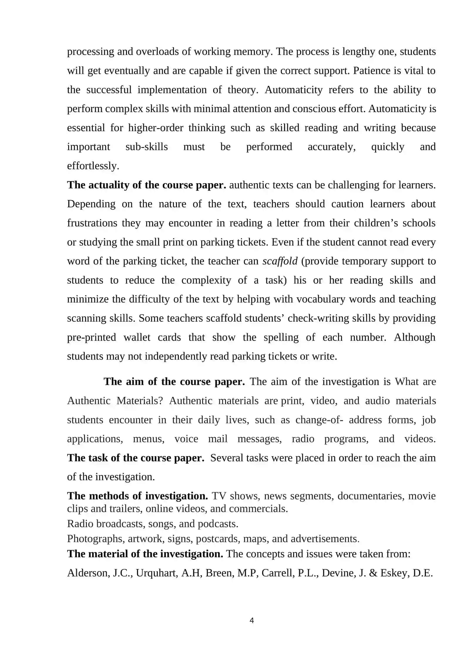 Types of Authentic Materials Used in Teaching Reading 4
