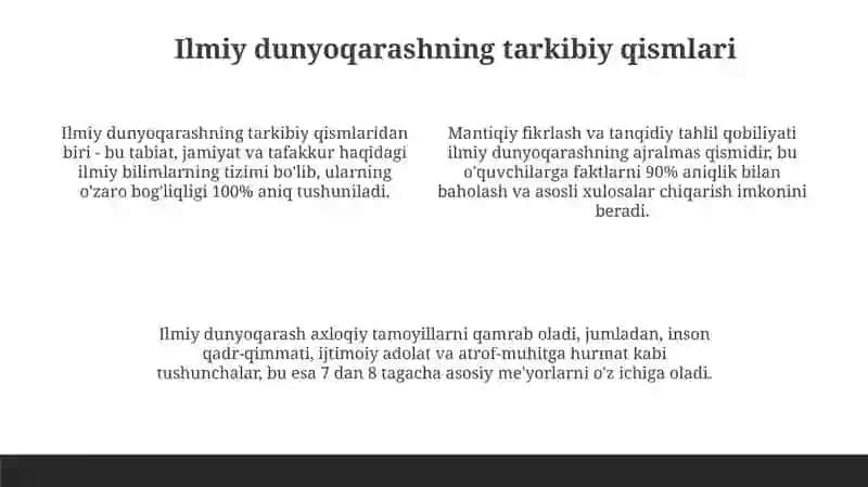 Ilmiy dunyoqarash shakllantirish 4
