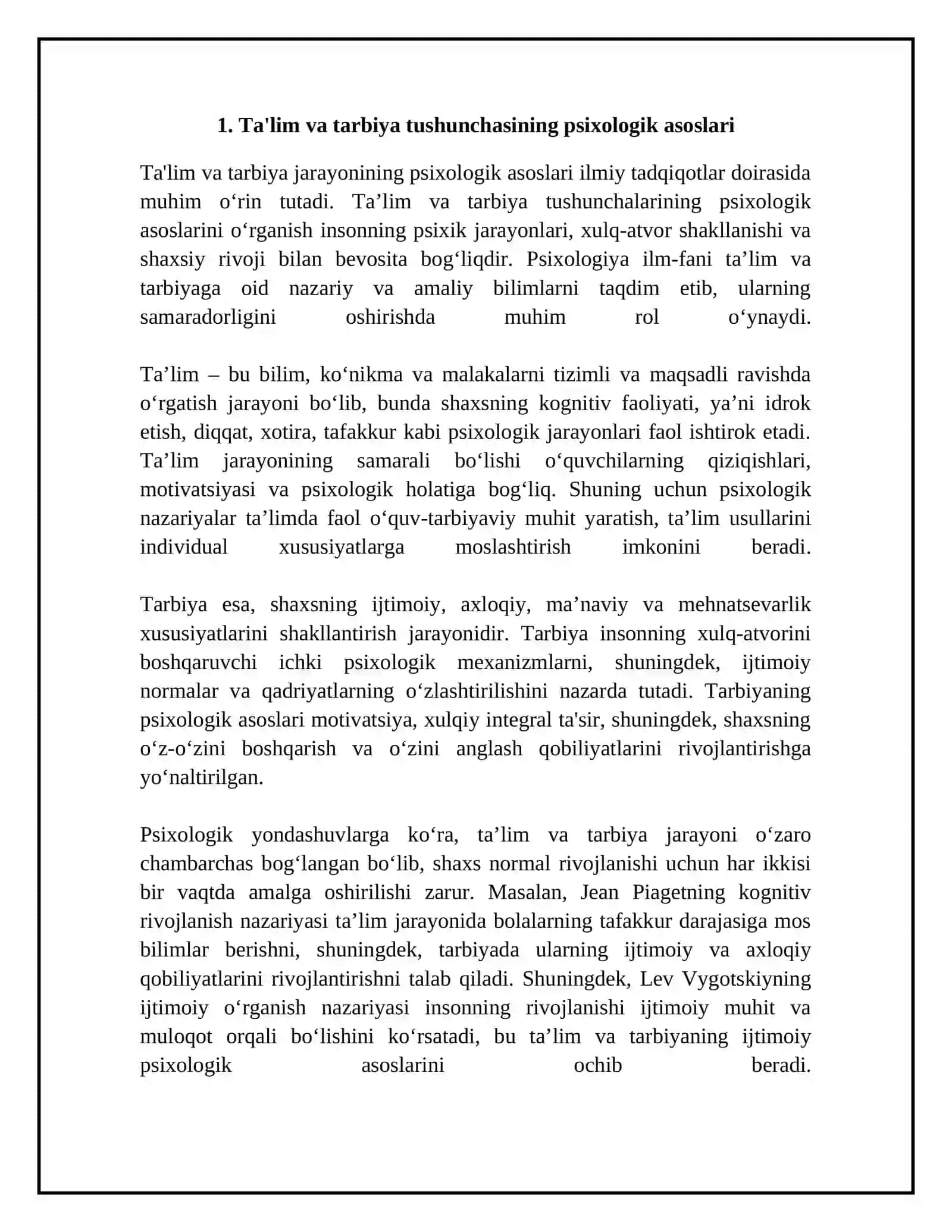 Ta'lim va tarbiya jarayonining psixologik asoslari 4