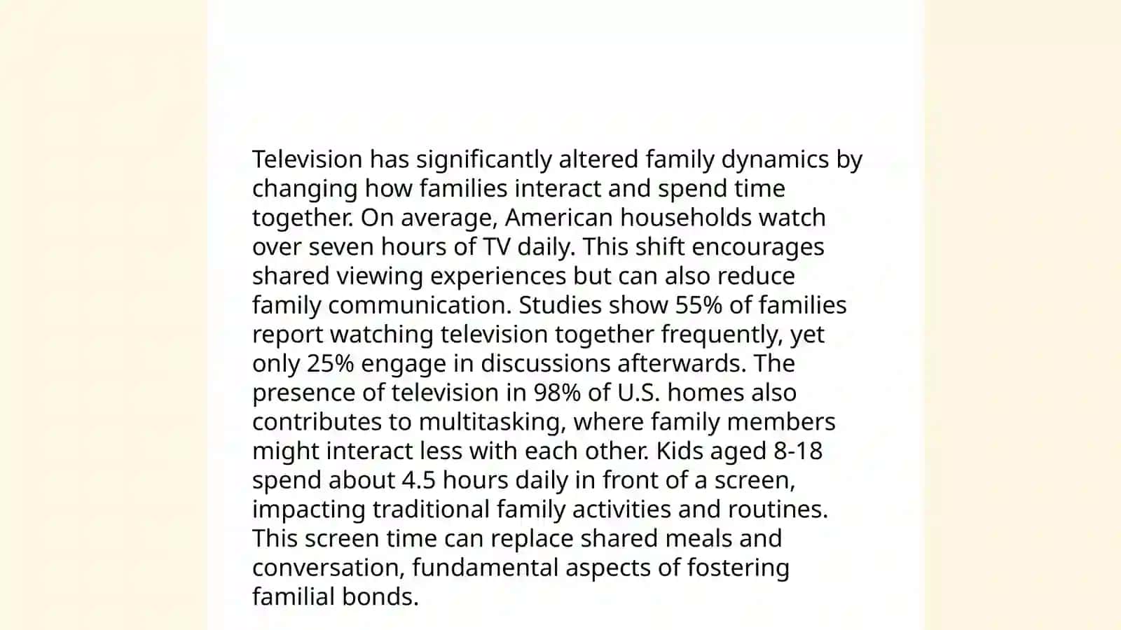TV in our lives 4
