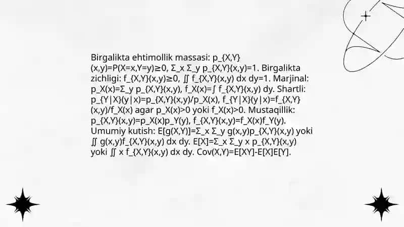 Ko'p o'lchovli taqsimotlar 4