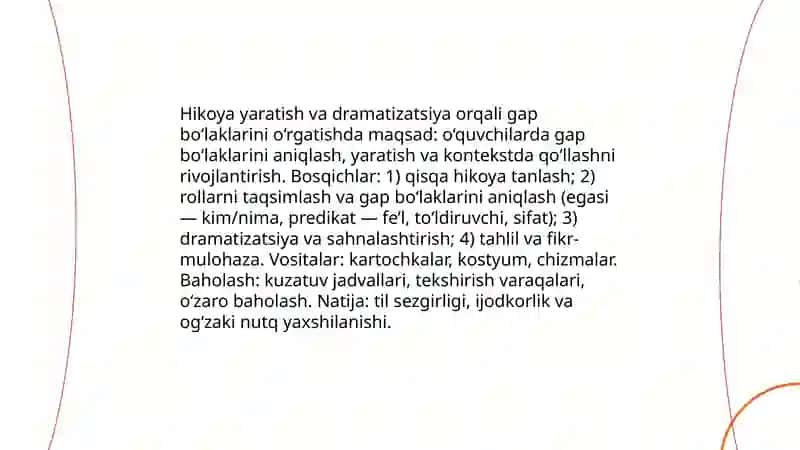 Gap bo'laklari mavzulari 4
