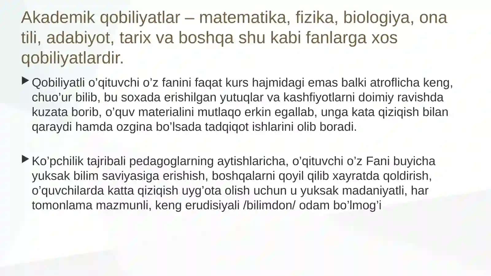 Pedagogik qobiliyatning turlari va ularning tasnifi 4