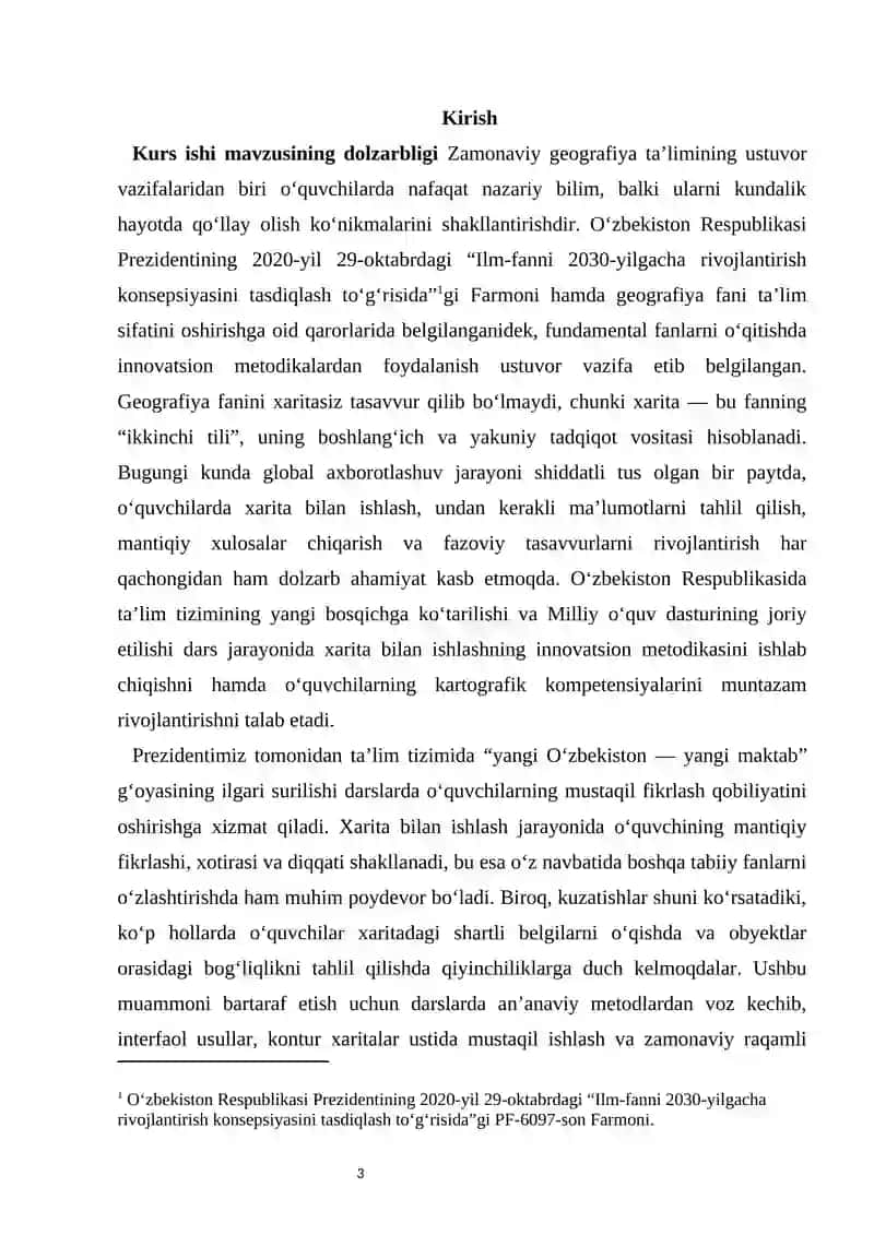 Dars jarayonida xarita bilan ishlashni shakllantirish 4