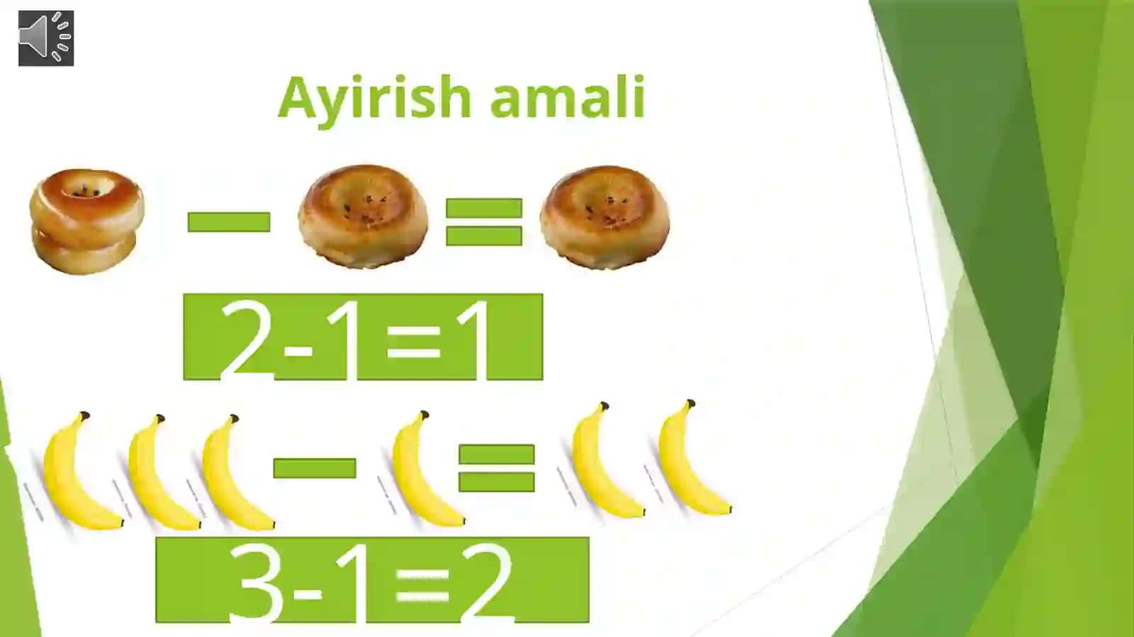 Qo'shish va ayirish bolajonlar uchun 4
