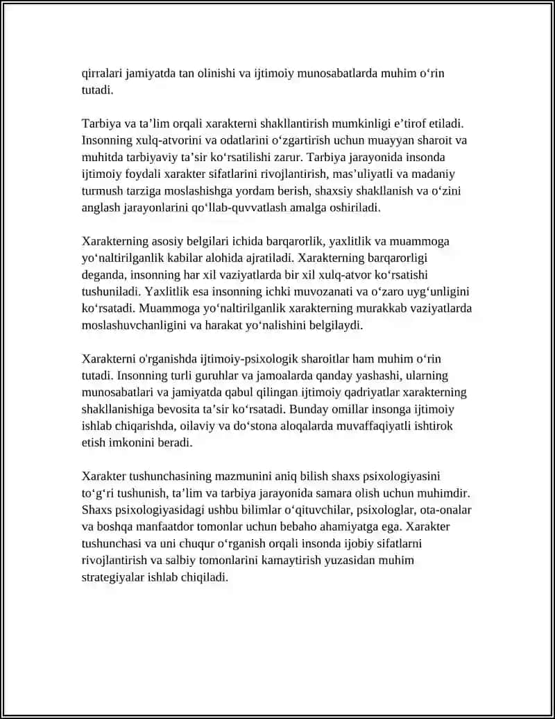 XARAKTER HAQIDA TUSHUNCHA 4