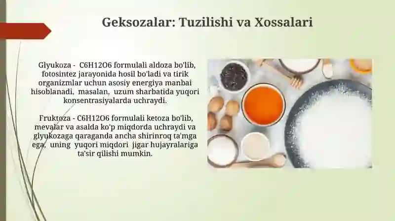 Monosaxaridlar: Umumiy Tasavvur 4