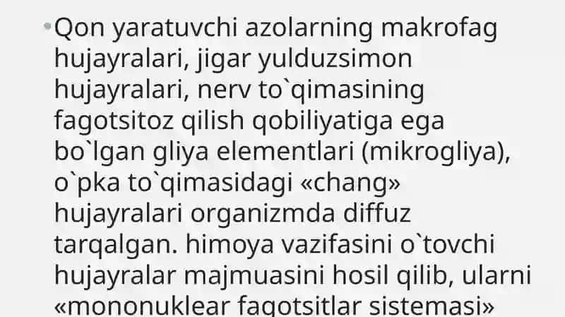 Mononuklear fagotsitlar tizimi funksiyasi 4