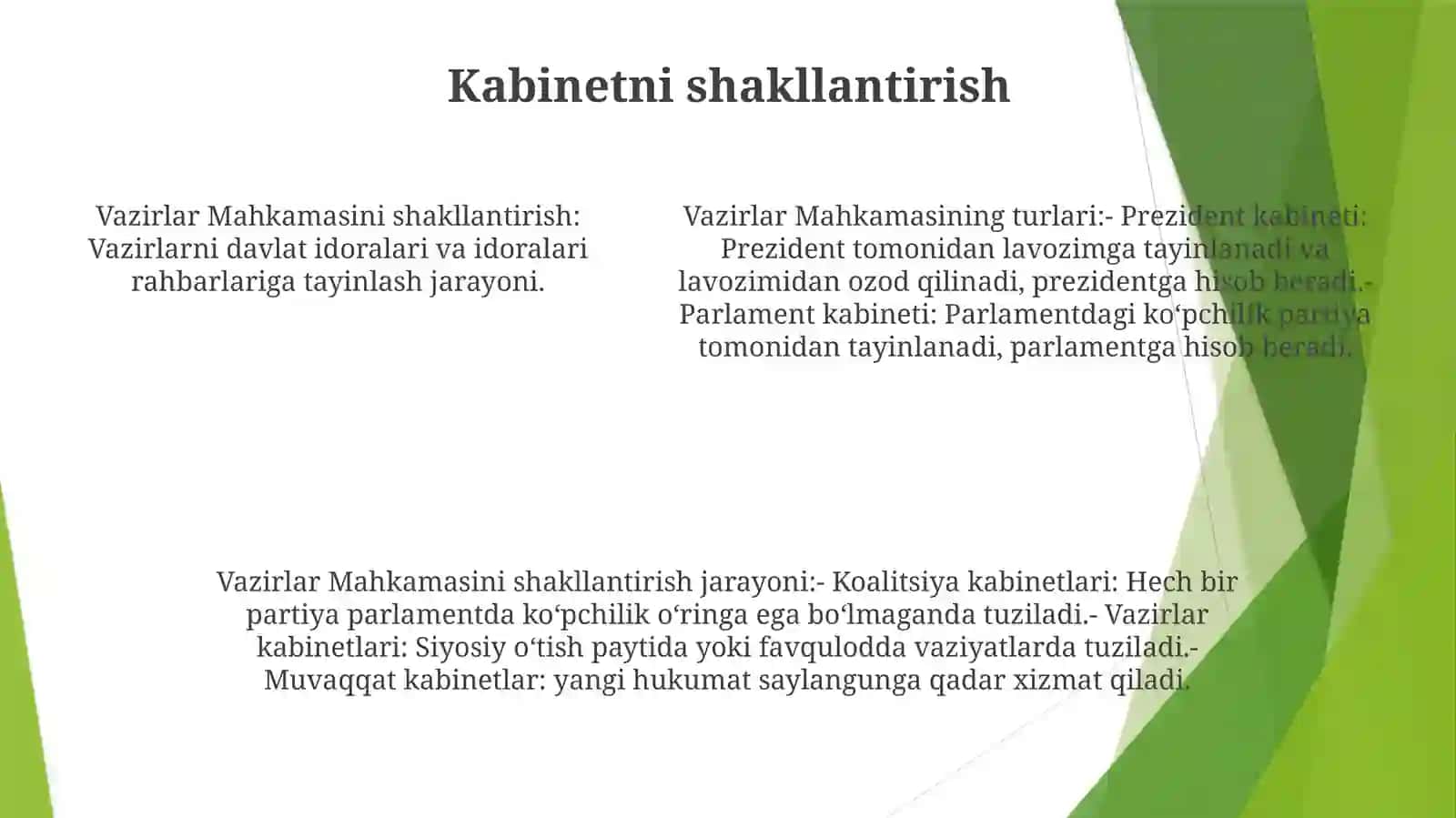 Vazirlar Mahkamasi TurlariVaShakllantirish 4