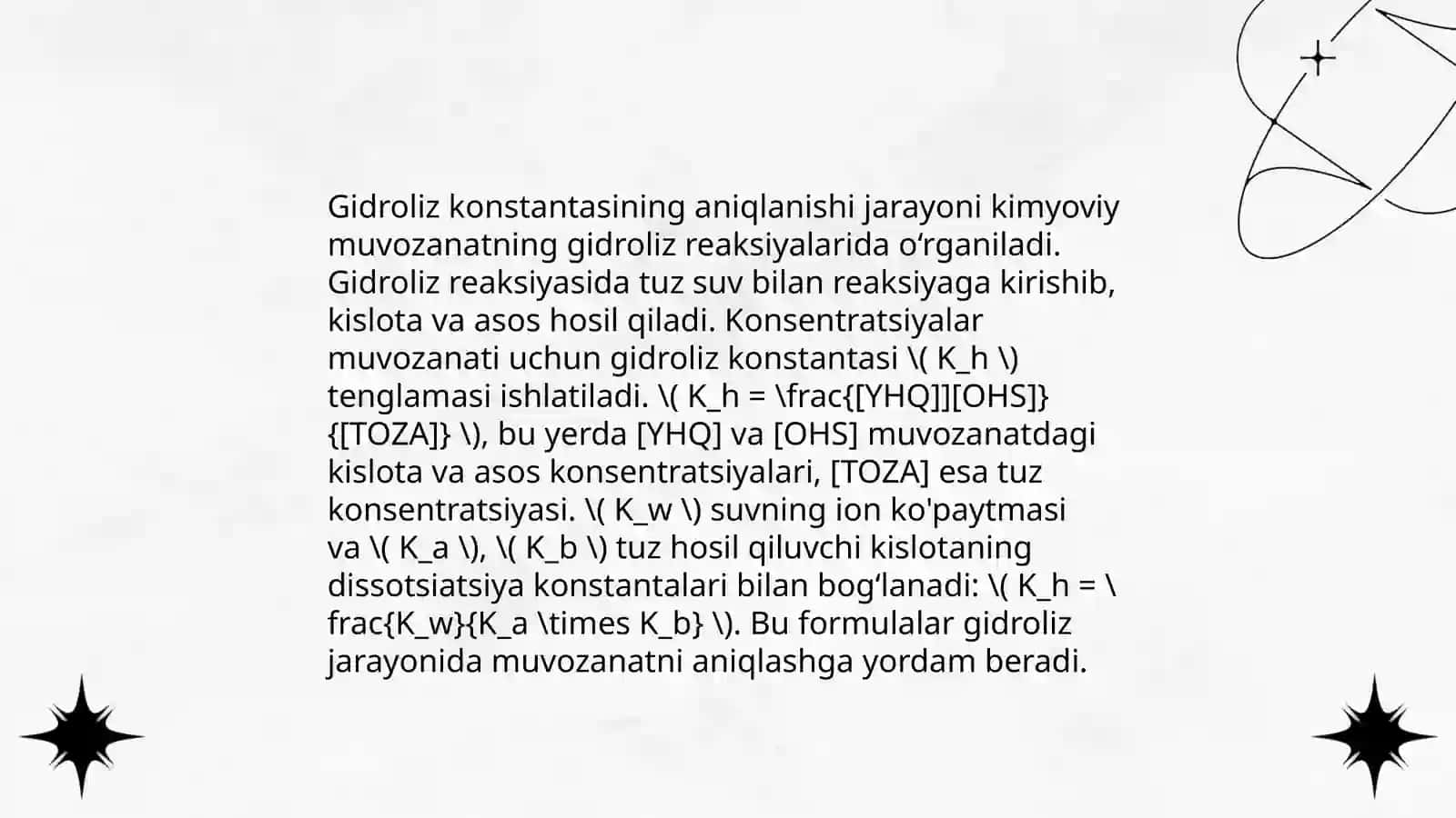 Gidroliz konstantasi 4