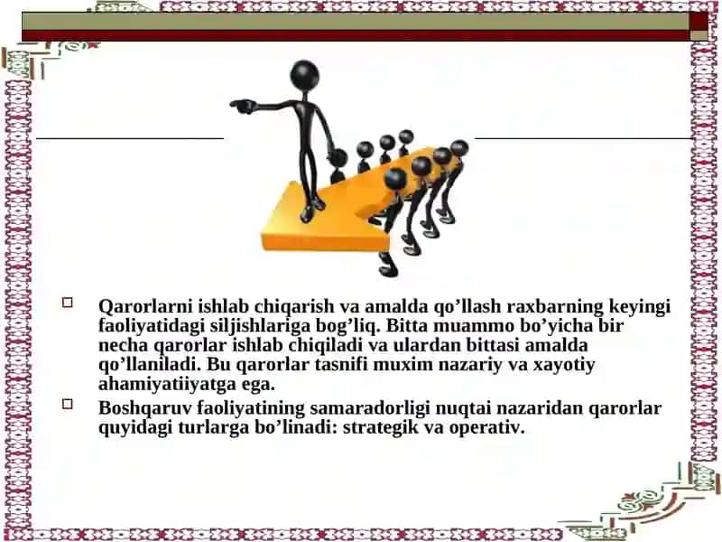 BOSHQARUV FAOLIYATINING SAMARADORLIGI 4