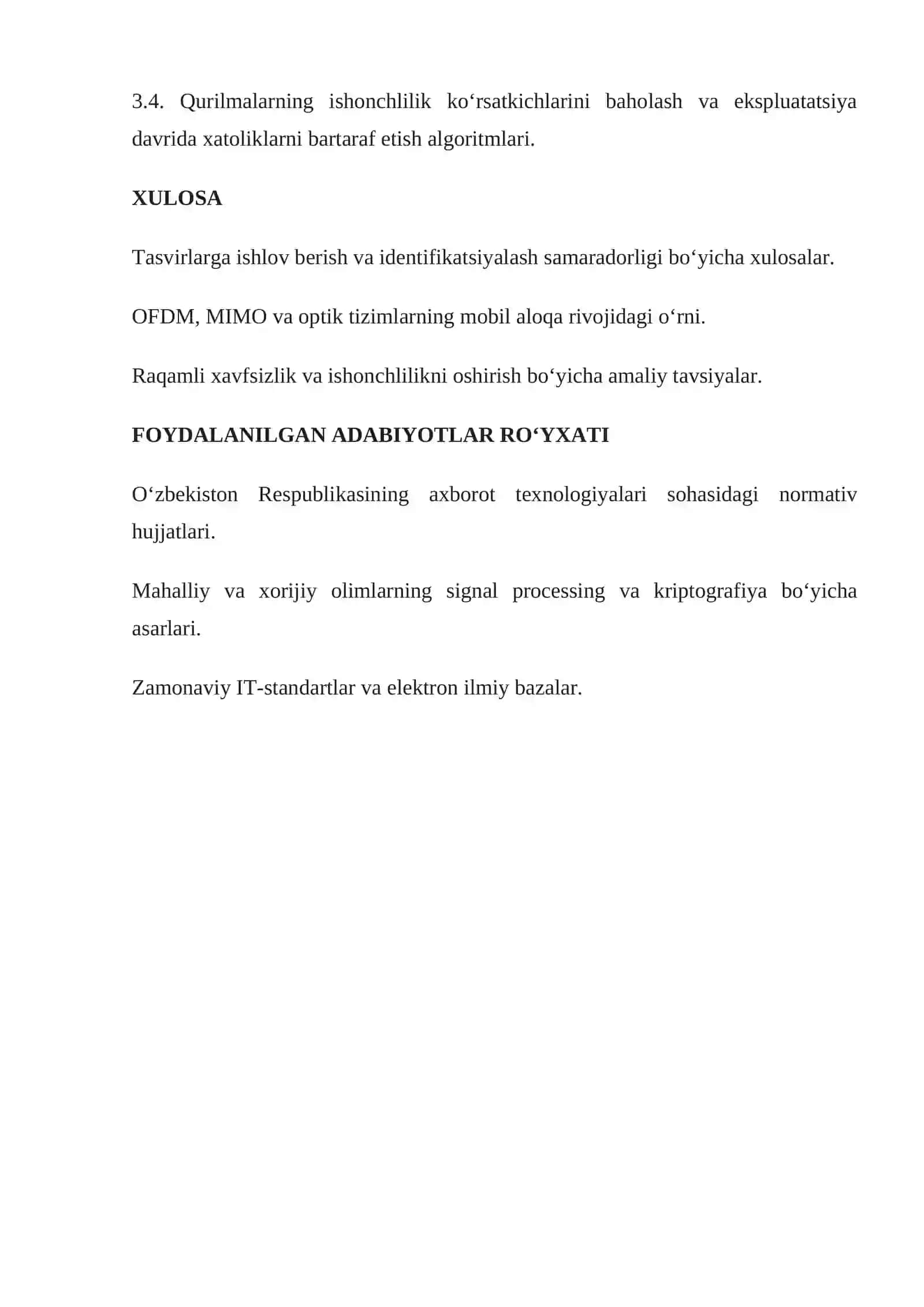 Tasvirlarga dastlabki ishlov berish algoritmlari va raqamli qurilmalarda qo‘llaniladigan tanlamalar 4