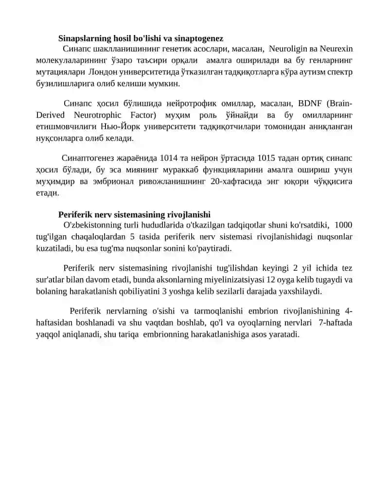 Asab tizimining ontogenezi 4