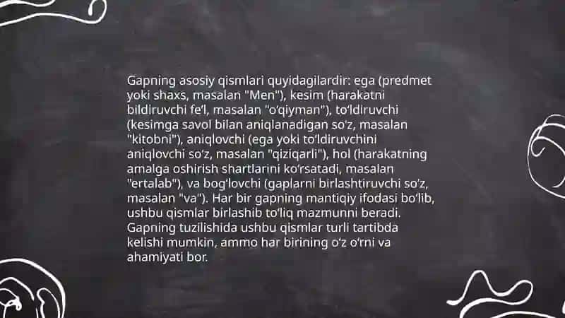 Gap haqida malumot 4
