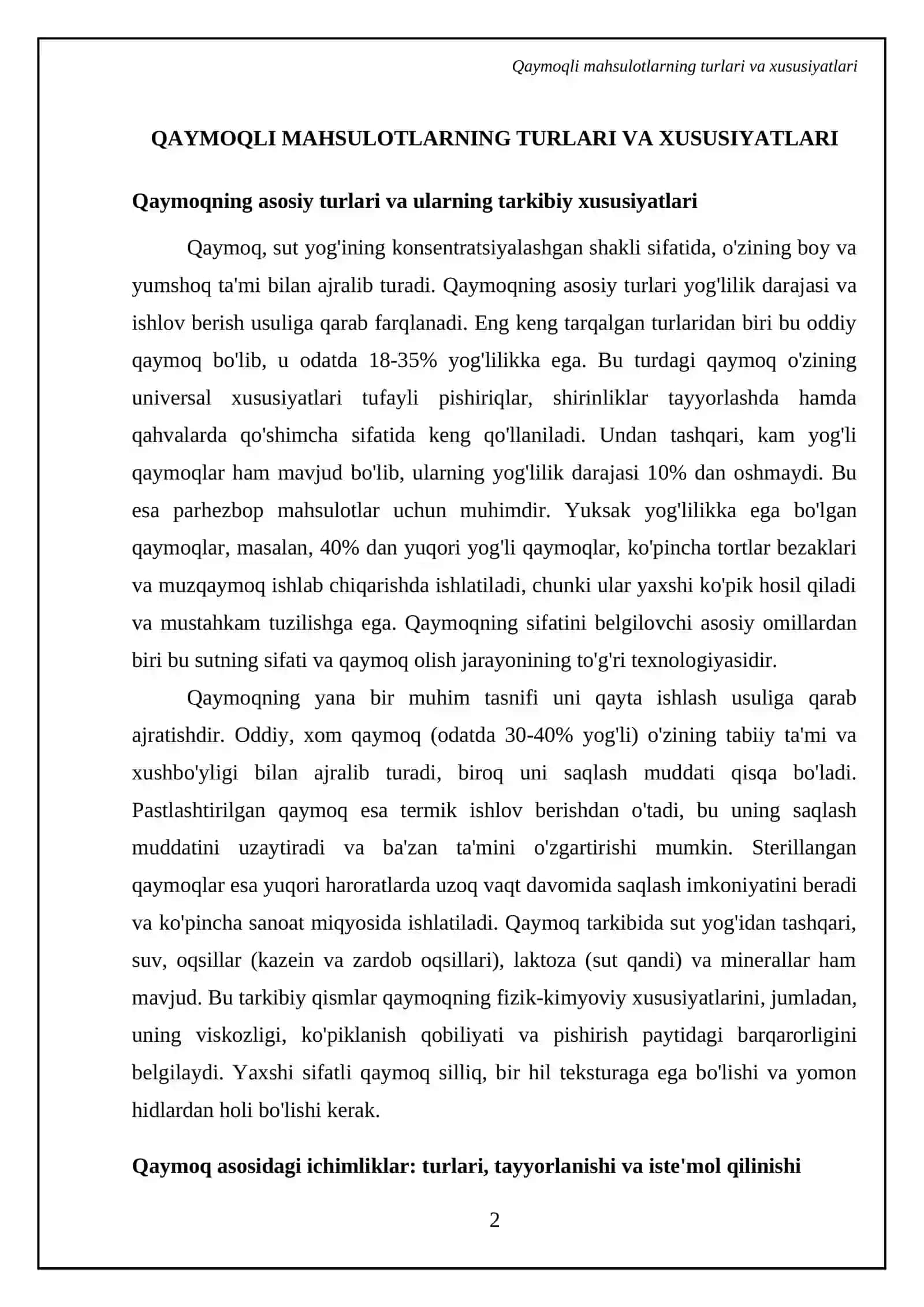 Qaymoq va qaymoqii ichimliklar 4