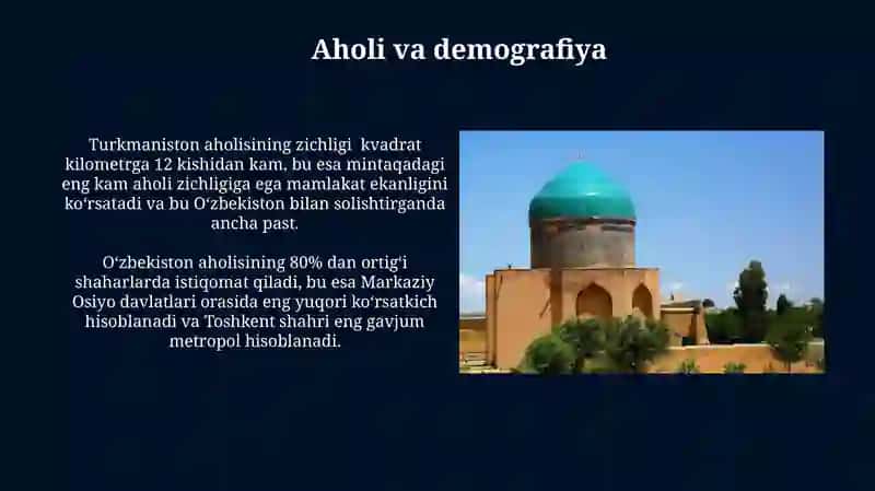 Markaziy Osiyo Mamlakatlari Umumiy Ko'rinishi 4