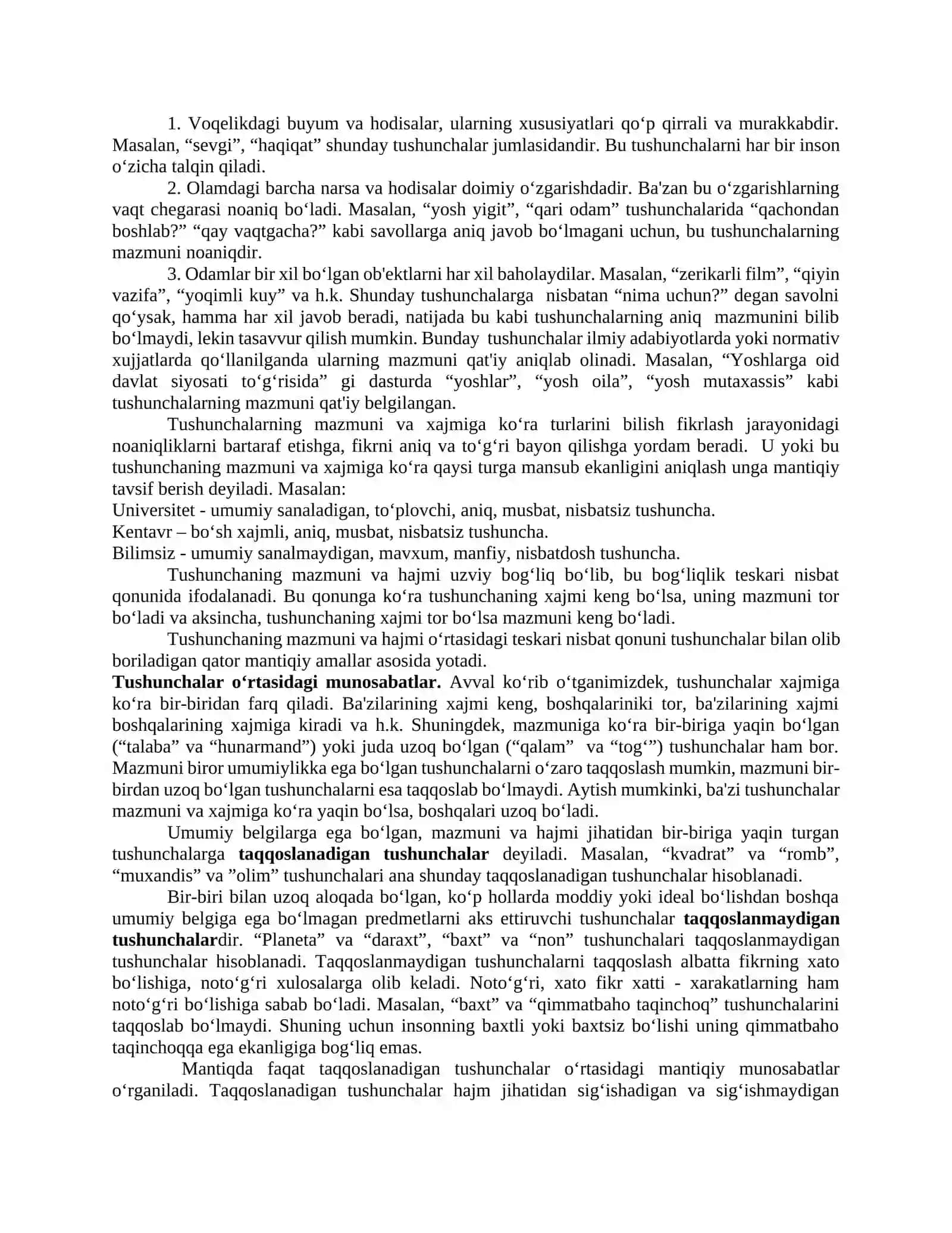 Tafakkur shakllari: tushuncha, hukm va xulosa 4