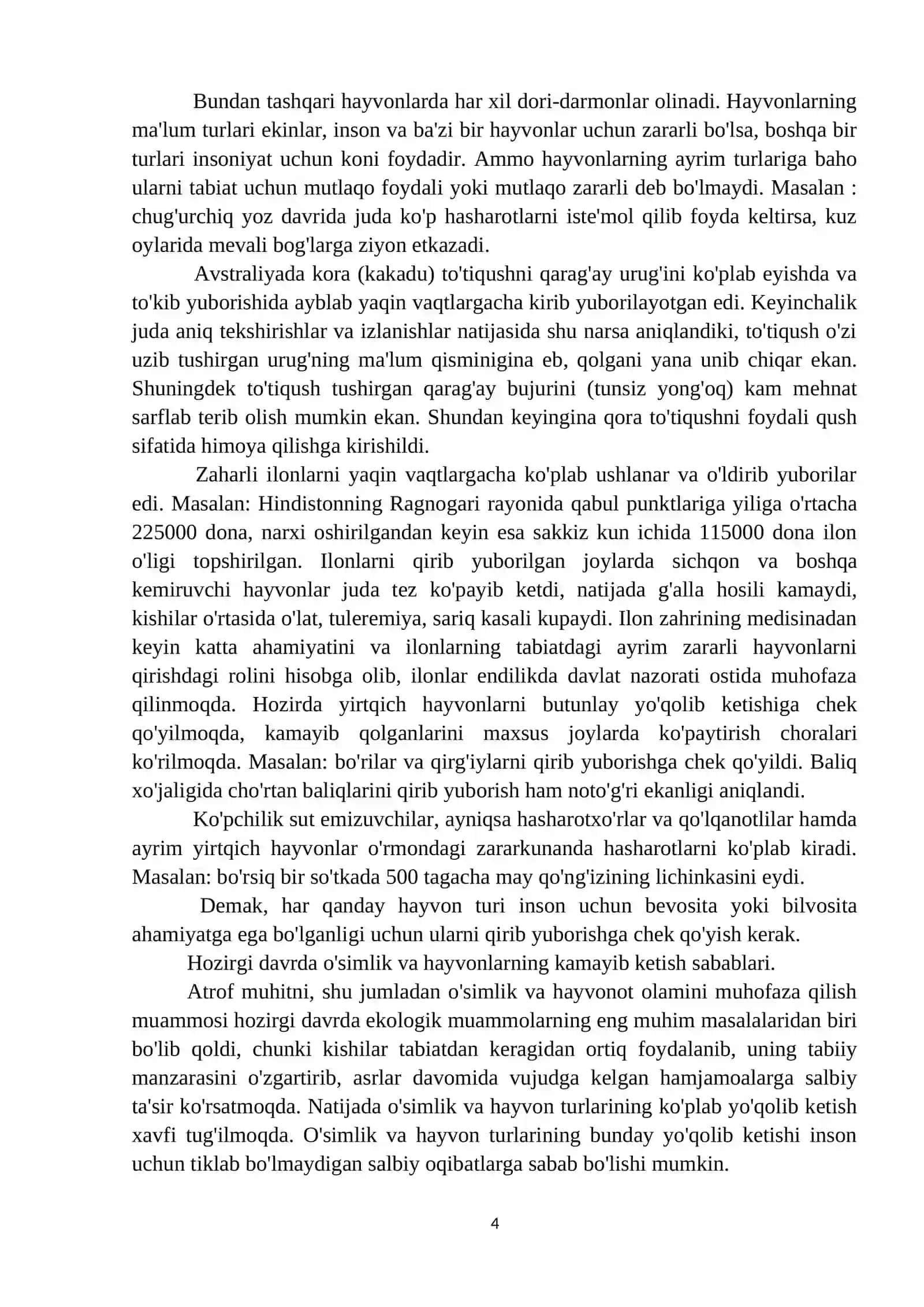 O'simliklar va hayvonlar 4
