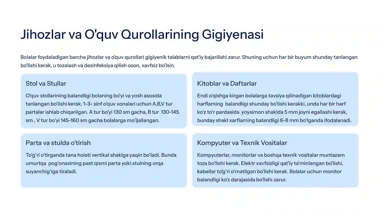 Maktabgacha va maktab muassasalariga umumiy gigiyenik talablar.pptx 4