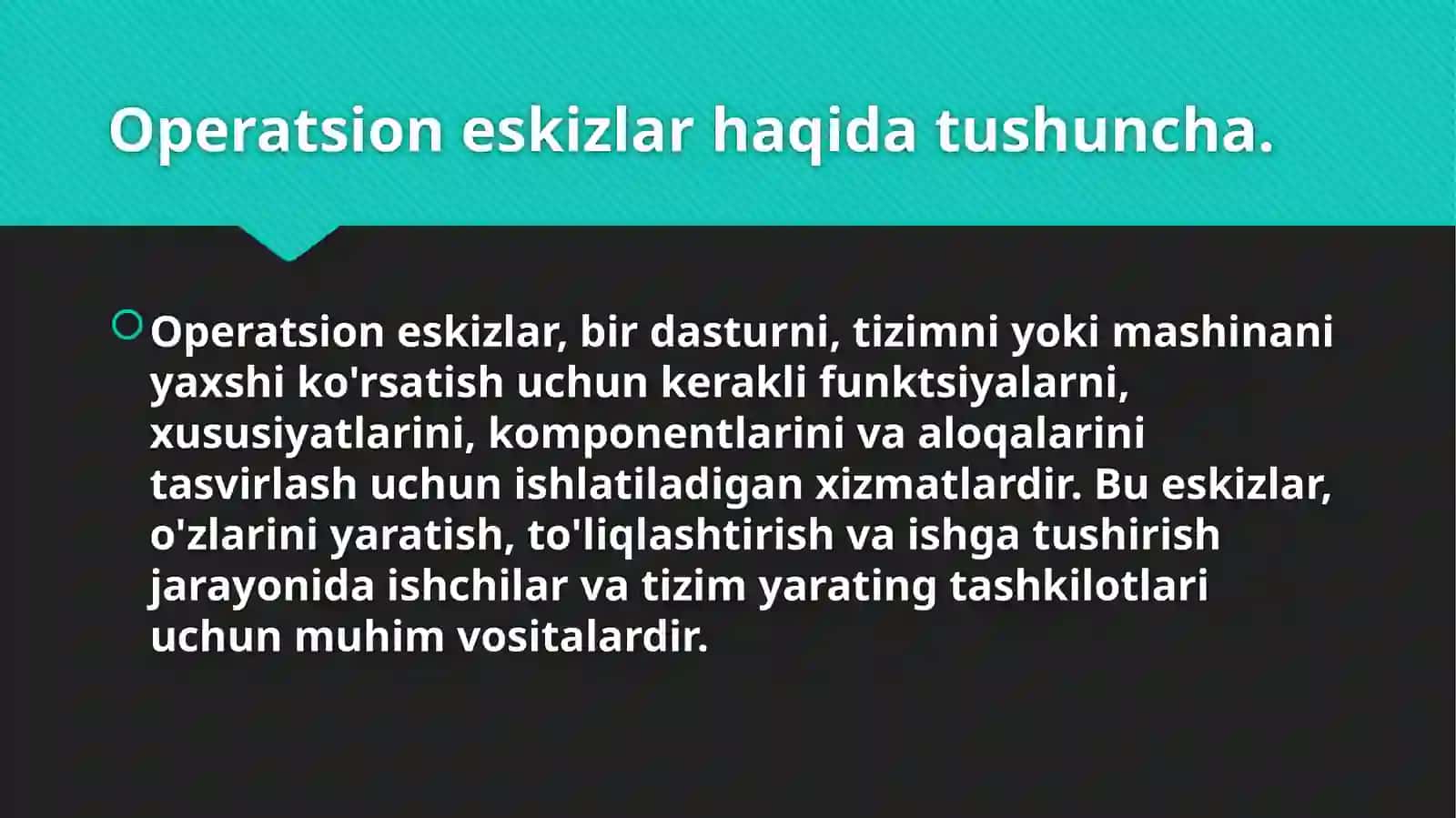 Operatsion eskizlar haqida tushuncha 4