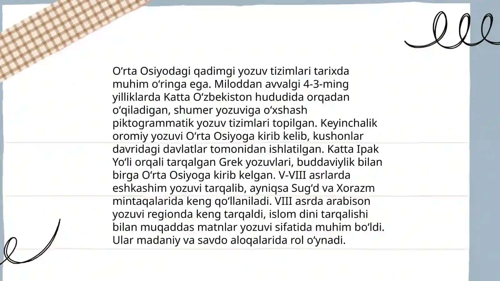 Oʻrta Osiyoda tilshunoslikning rivojlanishi 4