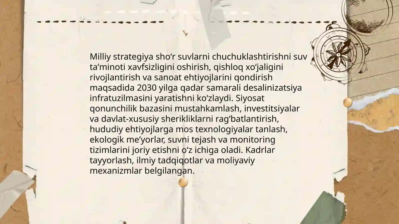 Oʻzbekiston sharoitida shoʻr suvlarni chuchuklashtirish 4