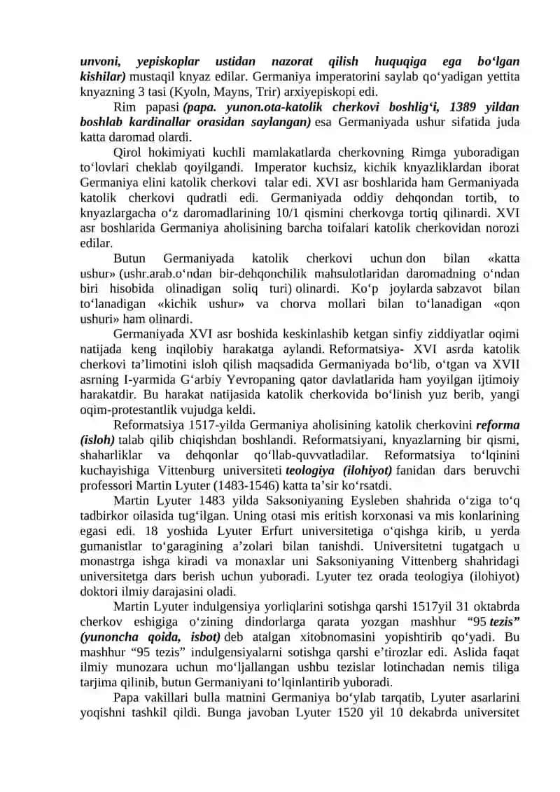 XVI-XVII asrl birinchi yarmida Germaniya 4
