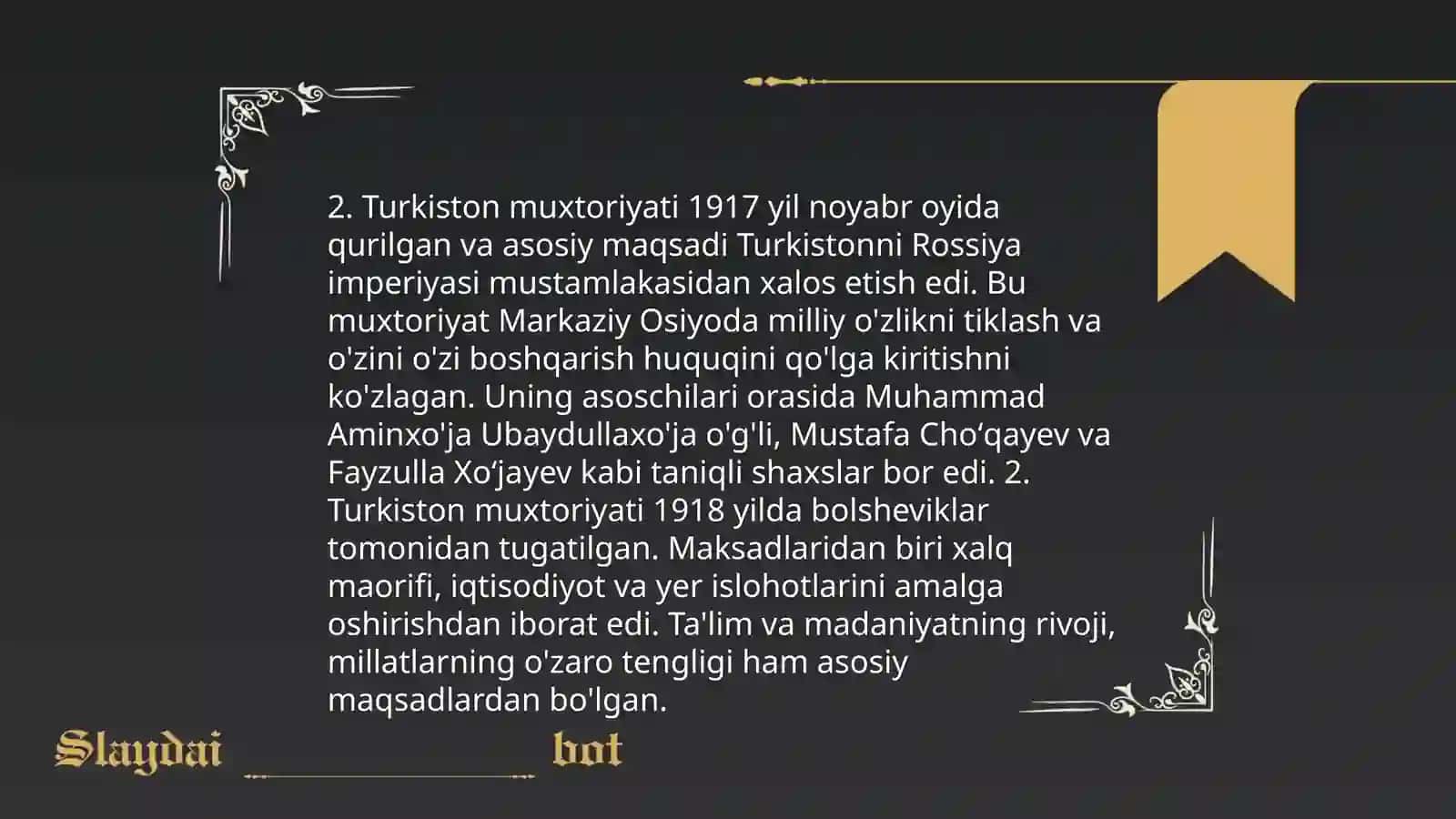 Turkiston muxtoriyati va jadidlar 4