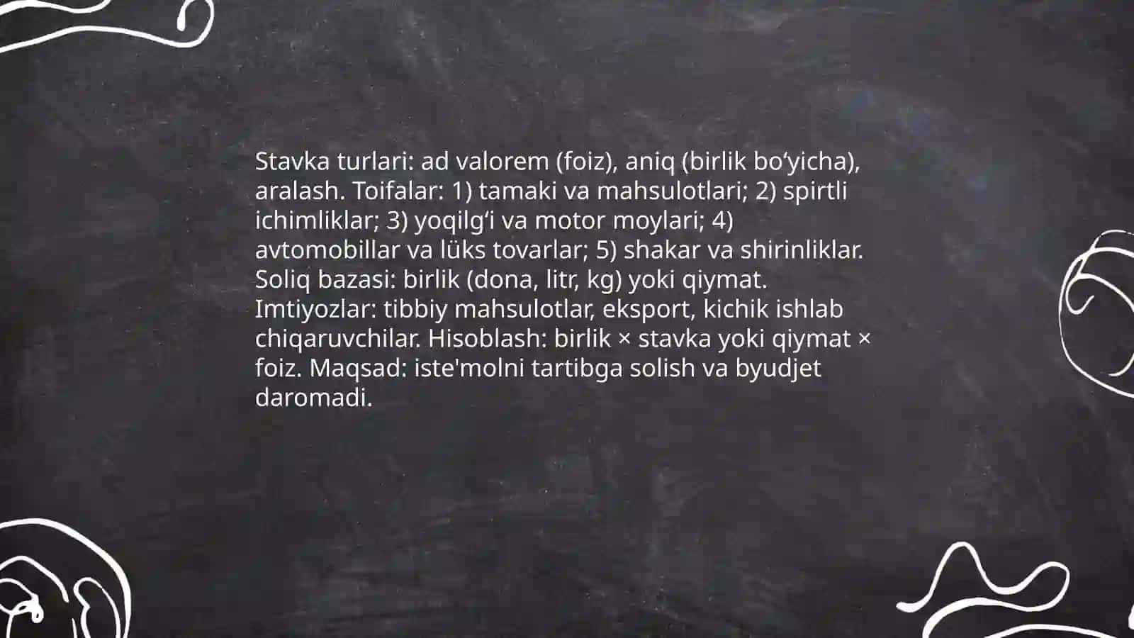 Aksiz solig. Soliqni tolash tartibi 4