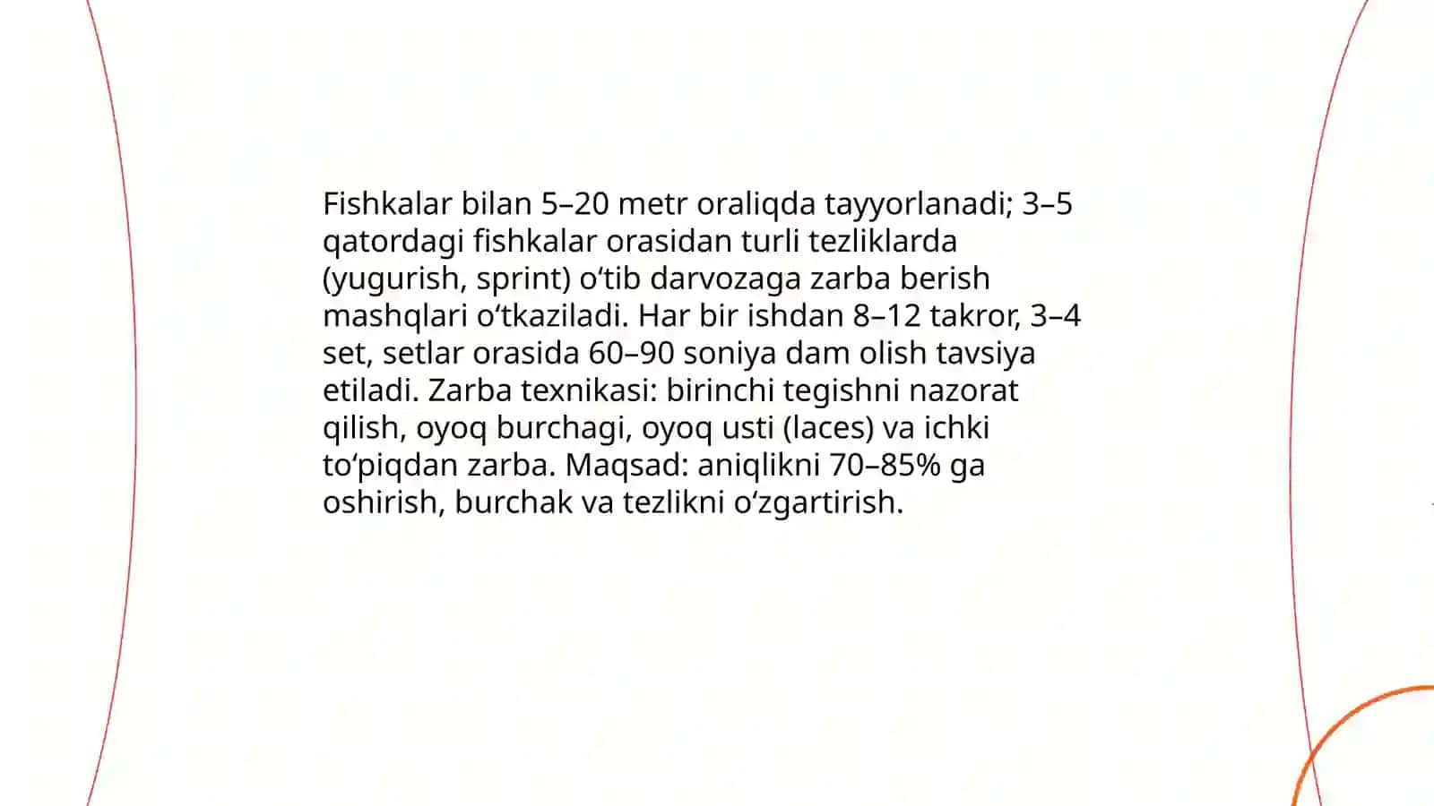 Fishkalardan o`tib darvozaga zarba berish 4
