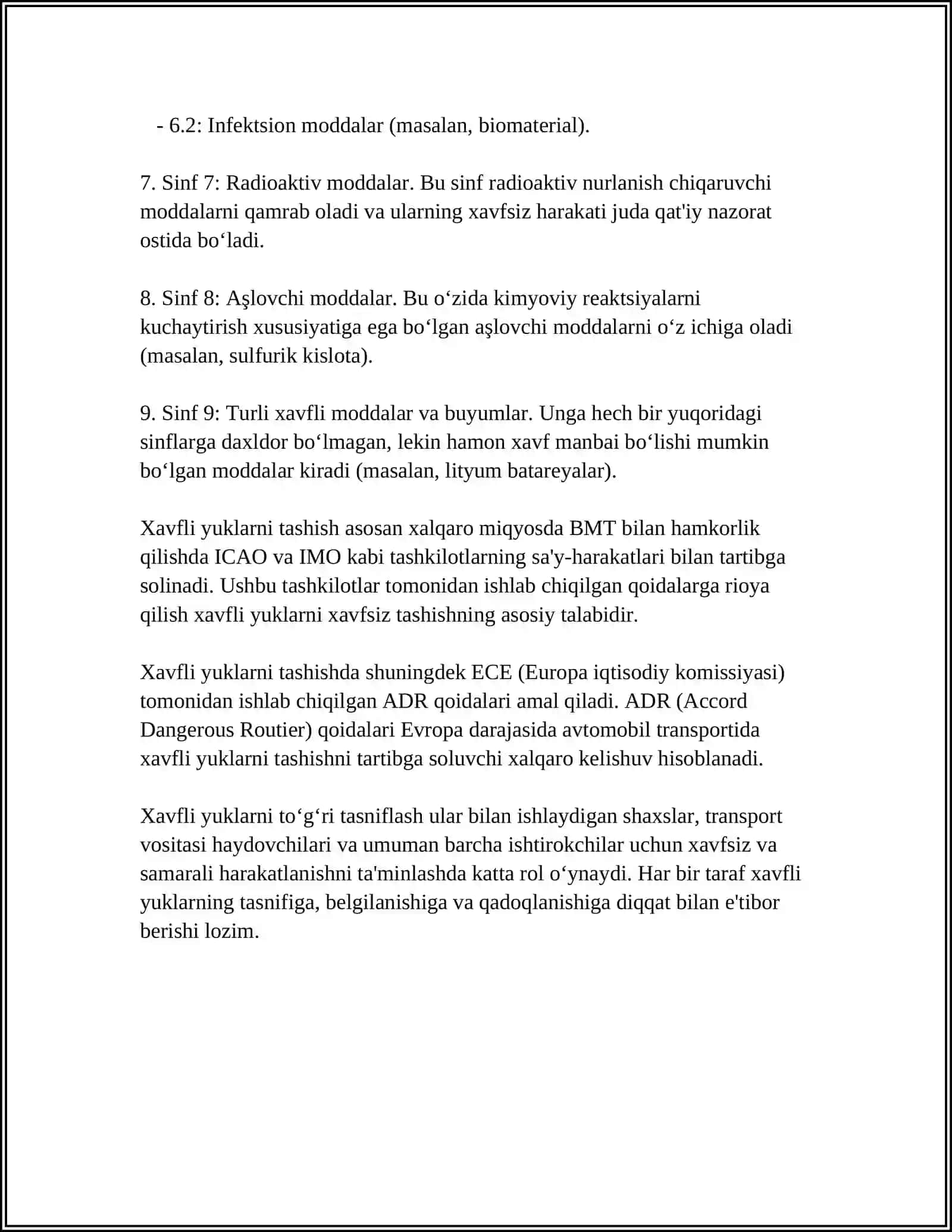 Xavfli yuklarni Tashish 4