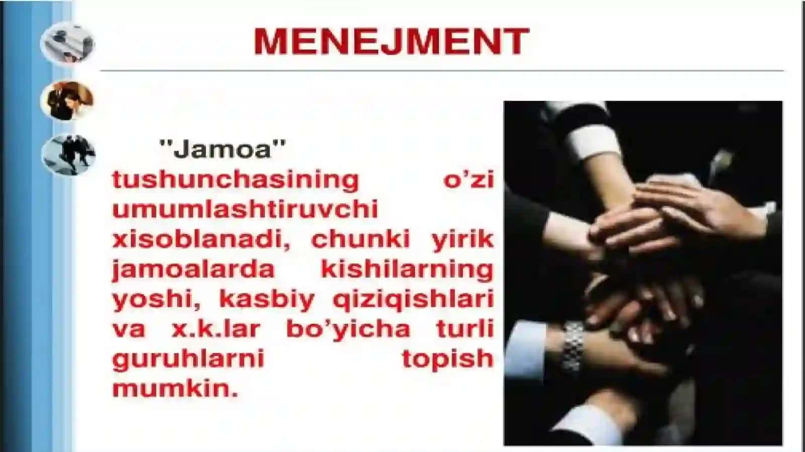 Jamoani  shakllantirish  va   rivojlantirish  jarayoni 4