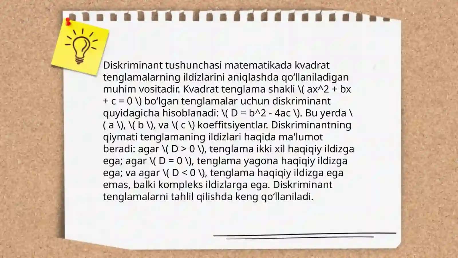 Kvadrat tenglama 4