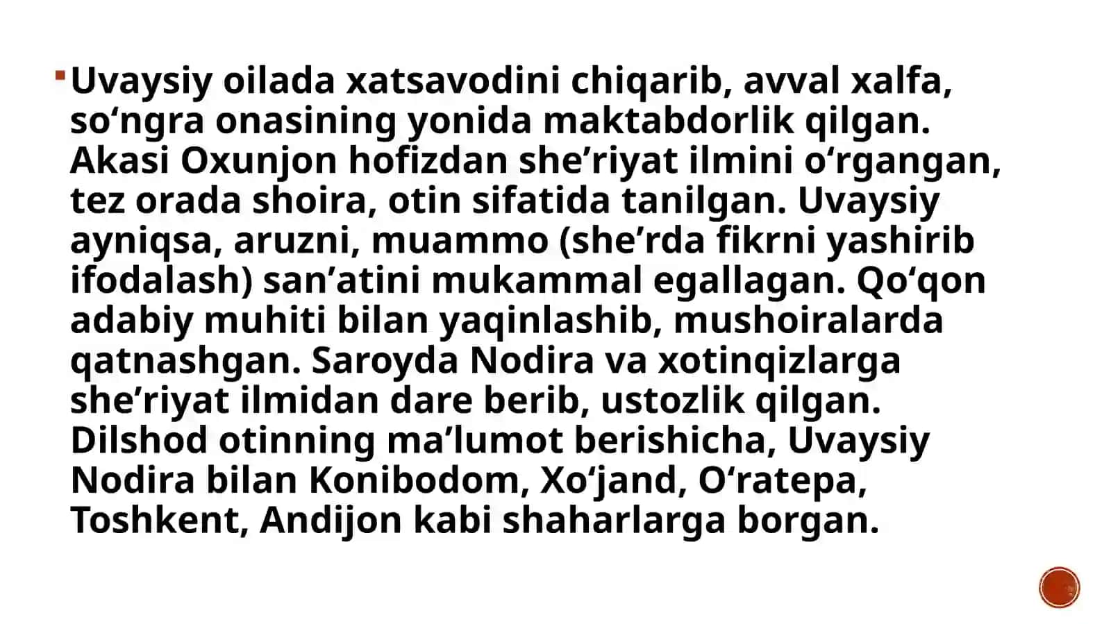 Uvaysiy hayoti va ijodi 4