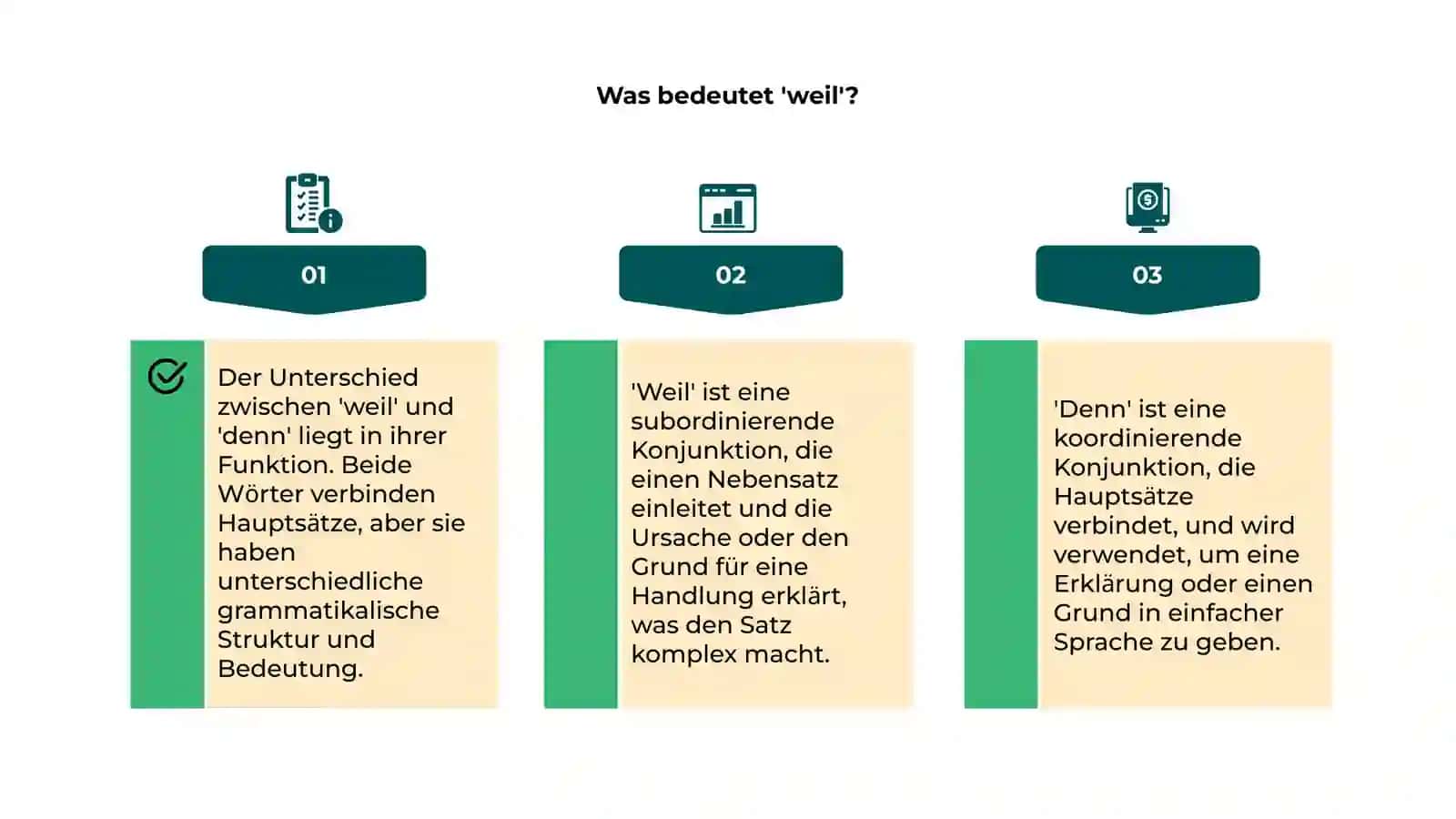 Unterschied zwischen weil und denn 4
