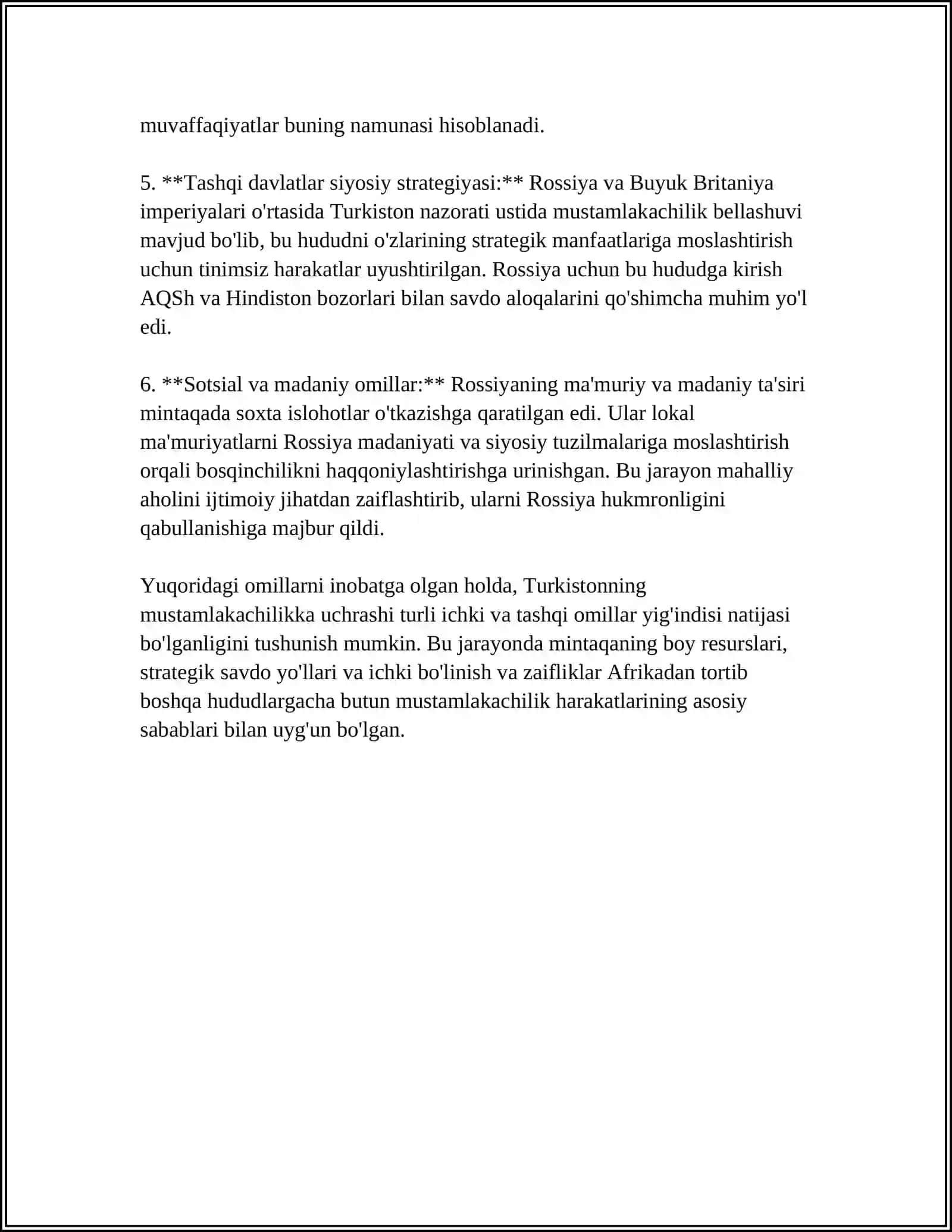 TURKISTON ROSSIYA MUSTAMLAKACHILIK DAVRI 4