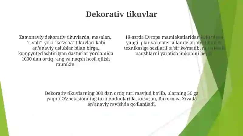 Tikuv va Kashtaning Asosiy Texnikalari 4