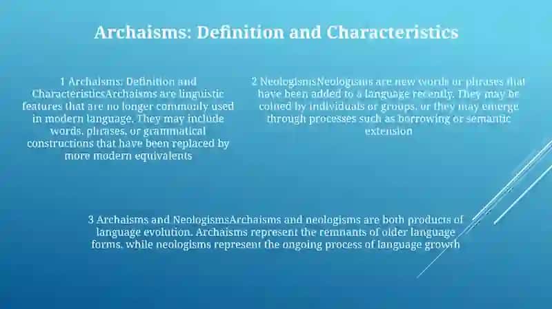 Neologisms And Archaisms 4