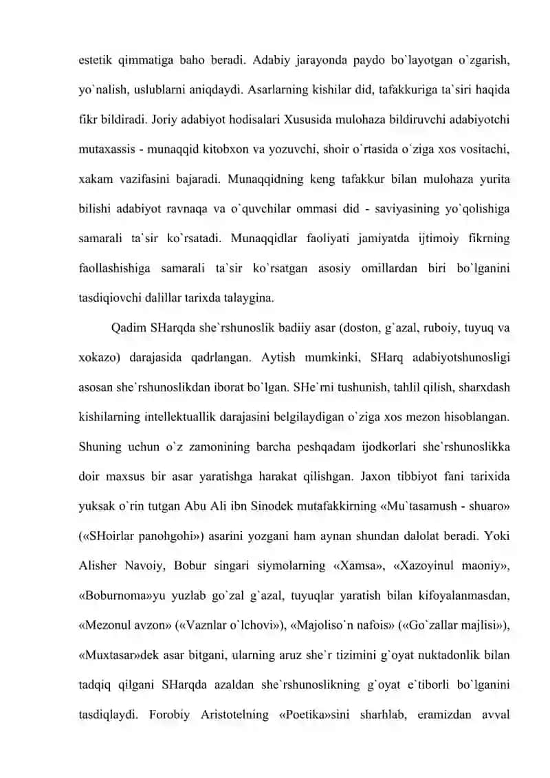 Adabiyotshunoslik – So`z SАN`АTI HAQIDАGI FАN 4