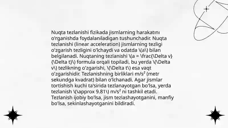 Nuqta kinematikasi 4