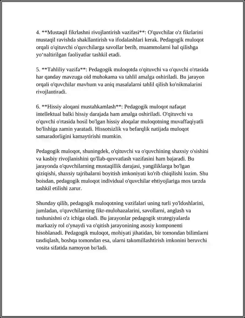 PEDAGOGIK FAOLIYATDA MULOQOT 4
