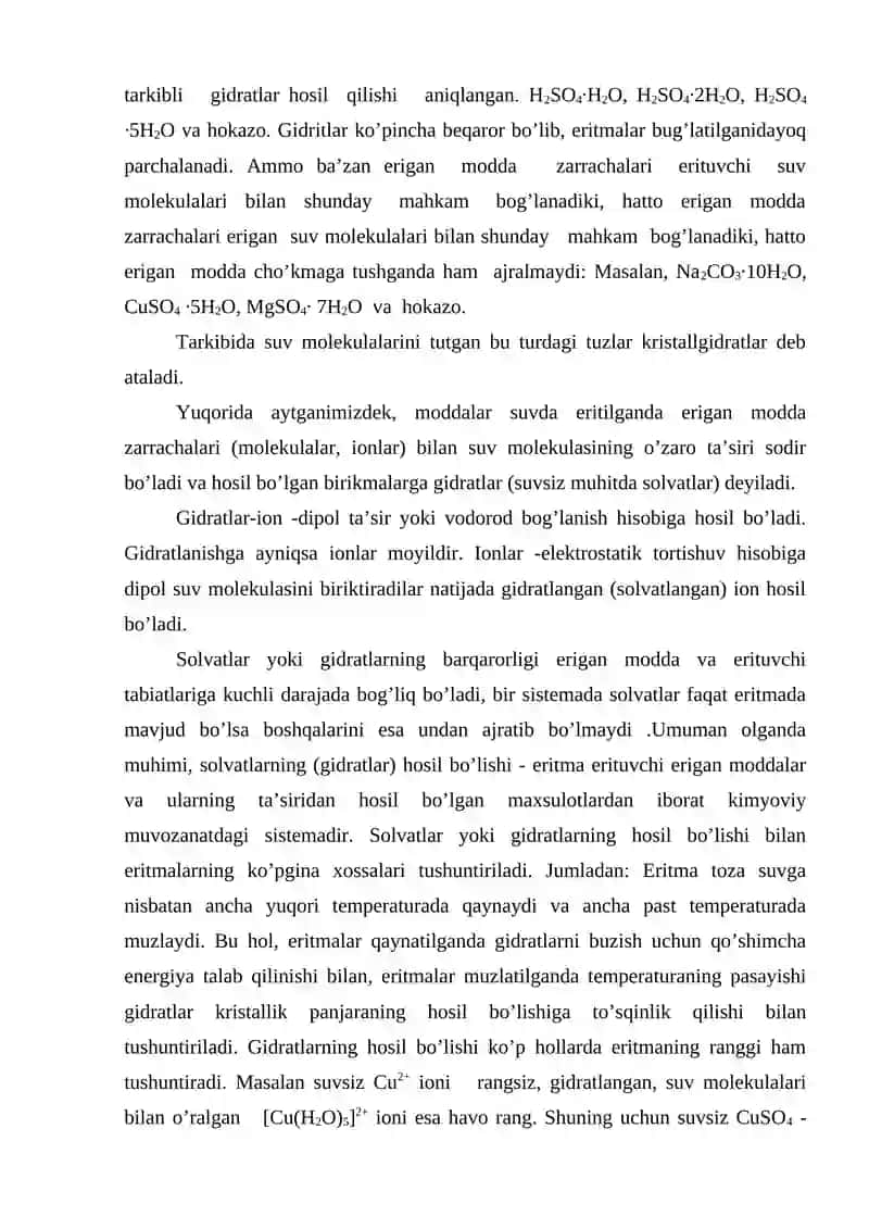 Eritmalar konsentratsiyasi 4