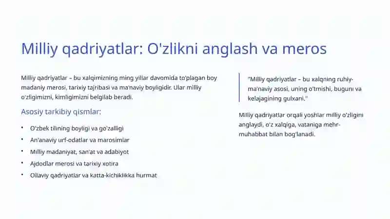 Tarbiyada Milliy va Umuminsoniy Qadriyatlar 4