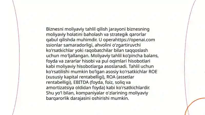 Biznesda investitsion baholashning amaliy jihatlari 4
