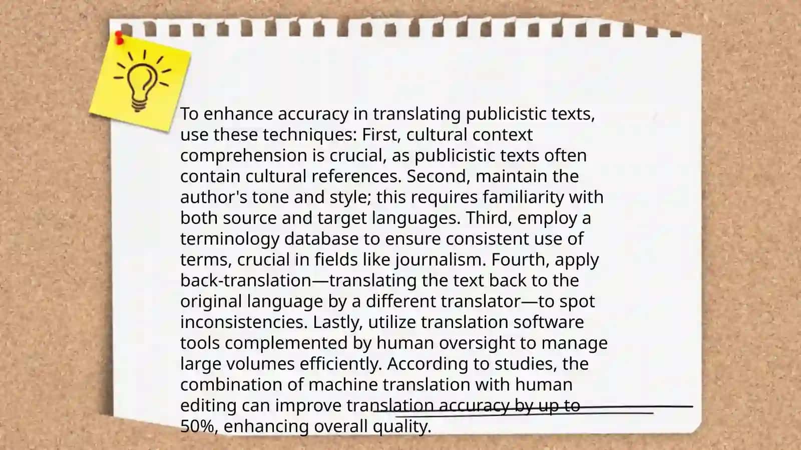 Simultaneous translation of publicistic texts 4