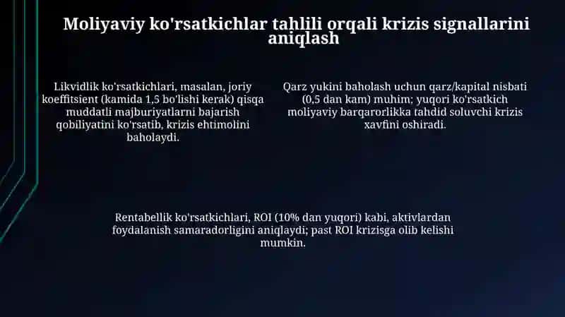 Krizis Vaziyatlarining Oldini Olish 4