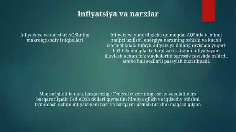 Aqsh Shtatlari Makroiqtisodiy Holatning Tahlili 4