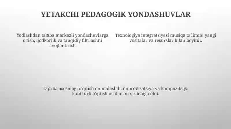1990-yillardagi musiqa òqitish metodikasi tarixini òrganish 4