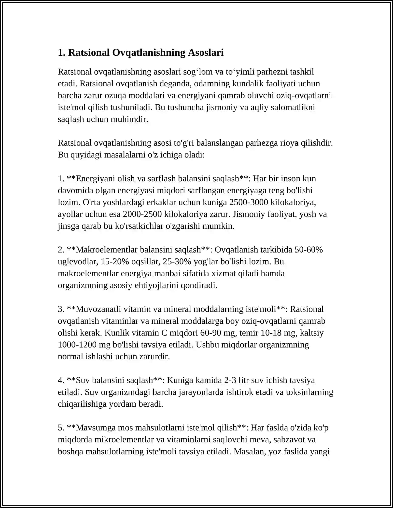 RATSIONAL OVQATLANISH KASALLIKLARNING OLDINI OLISH OMILLARI 4