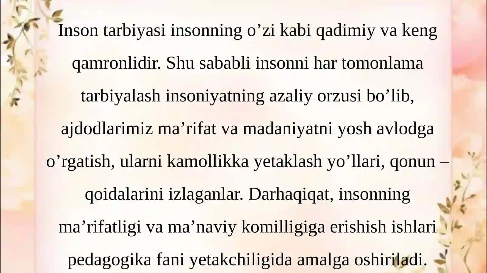 Maktabgacha pedagogika fanining maqsad va vazifalari. 4